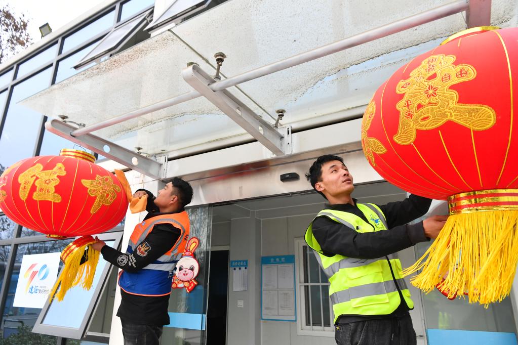 新春走基層丨陜西西安：建筑工地迎新年