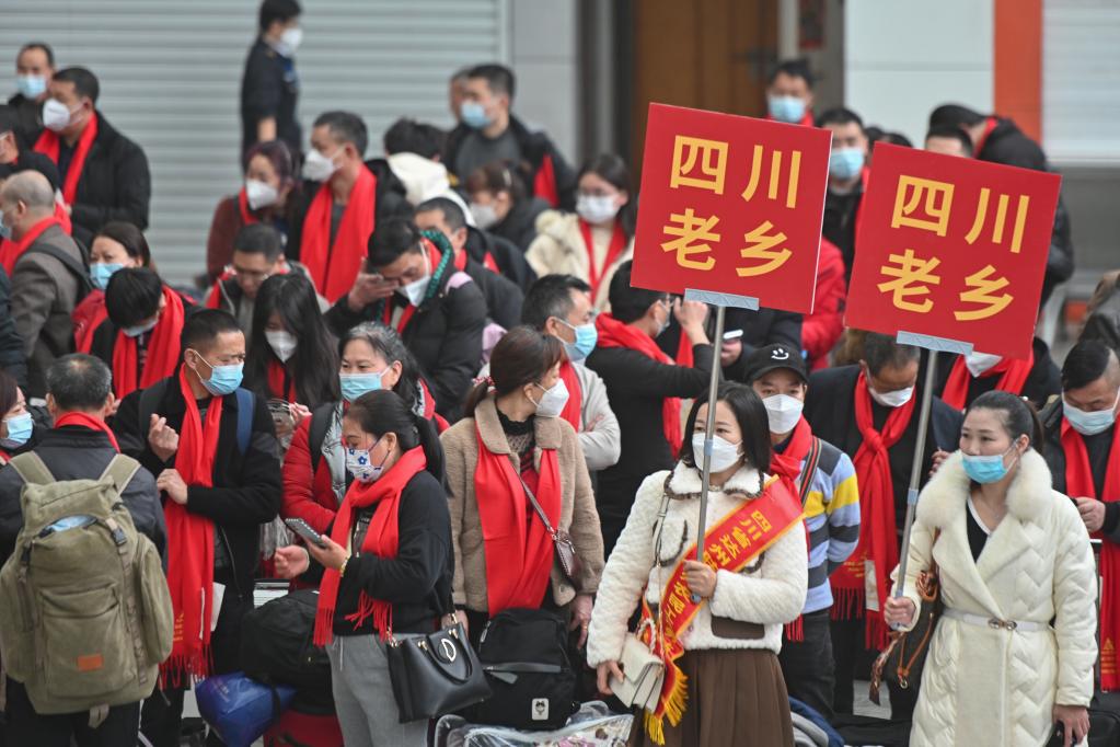 新華全媒+丨四川老鄉免費乘返鄉專列回家！