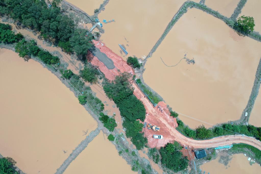 廣西合浦縣開展強降雨災后重建