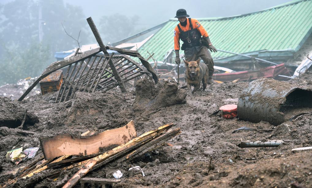 韓國(guó)強(qiáng)降雨死亡人數(shù)升至33人