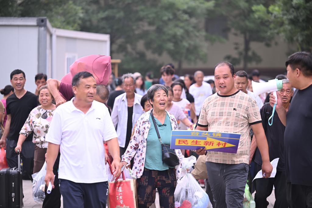 新華全媒+丨天津市靜海區東淀蓄滯洪區轉移安置人員全部返村